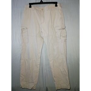 Guide Gear Flannel Lined Cargo Pants Mens 36x32 Tan Straight Leg Workwear Ranch